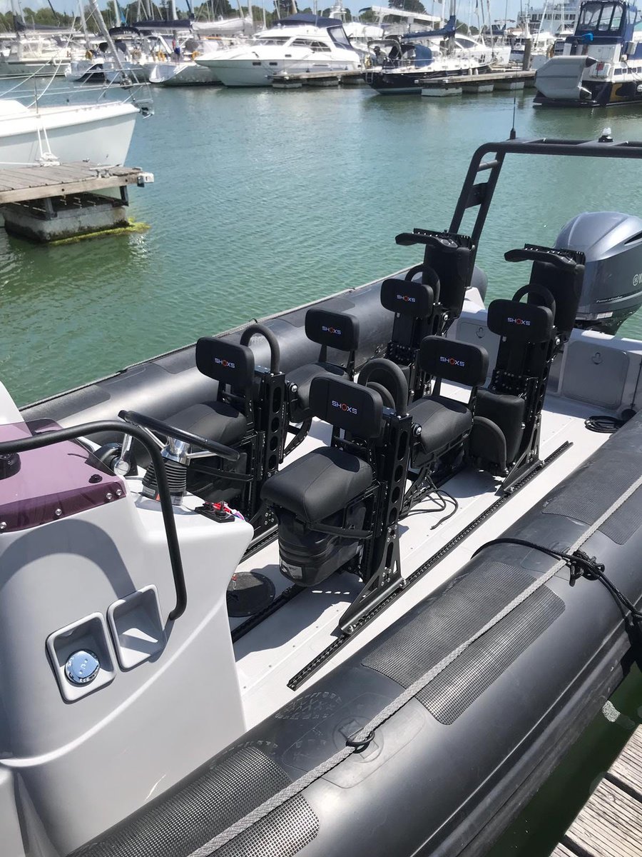 AllsaltM's tweet photo. SHOXS Seats are delighted to announce exciting news! The Gemini 780 boat is launched in preparation for Speed @seawork and @PooleBoatShow Sea Trials on Monday June 10 in Cowes. @GEMINIMARINE #getshoxs #boats #military #boatsafety  #shockmitigation Meet the SHOXS Team at Stand A15 https://t.co/duq8Nig7tB