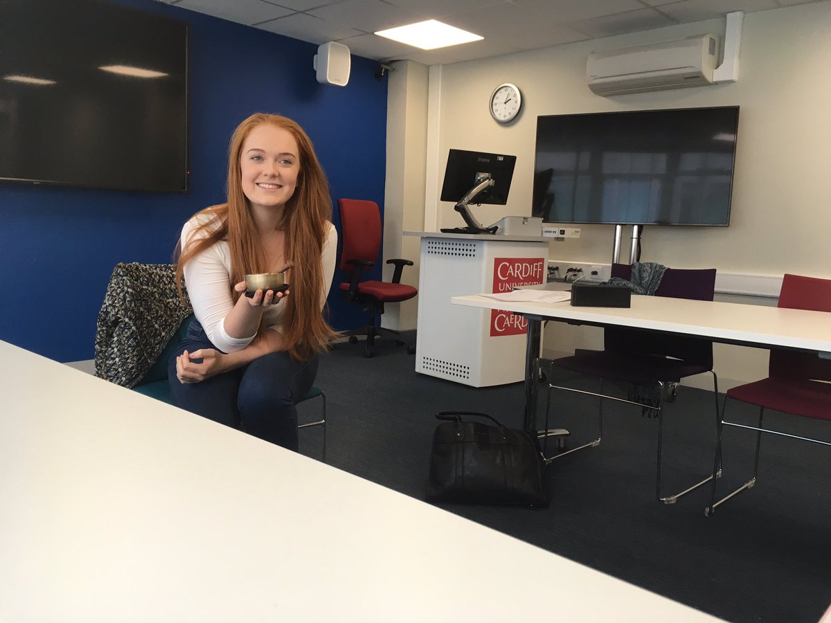 What a fantastic meditation session with <a href="/siwanreynolds/">Siwan Reynolds</a> @CardiffDA All set to continue interview transcription now! #PhDChat