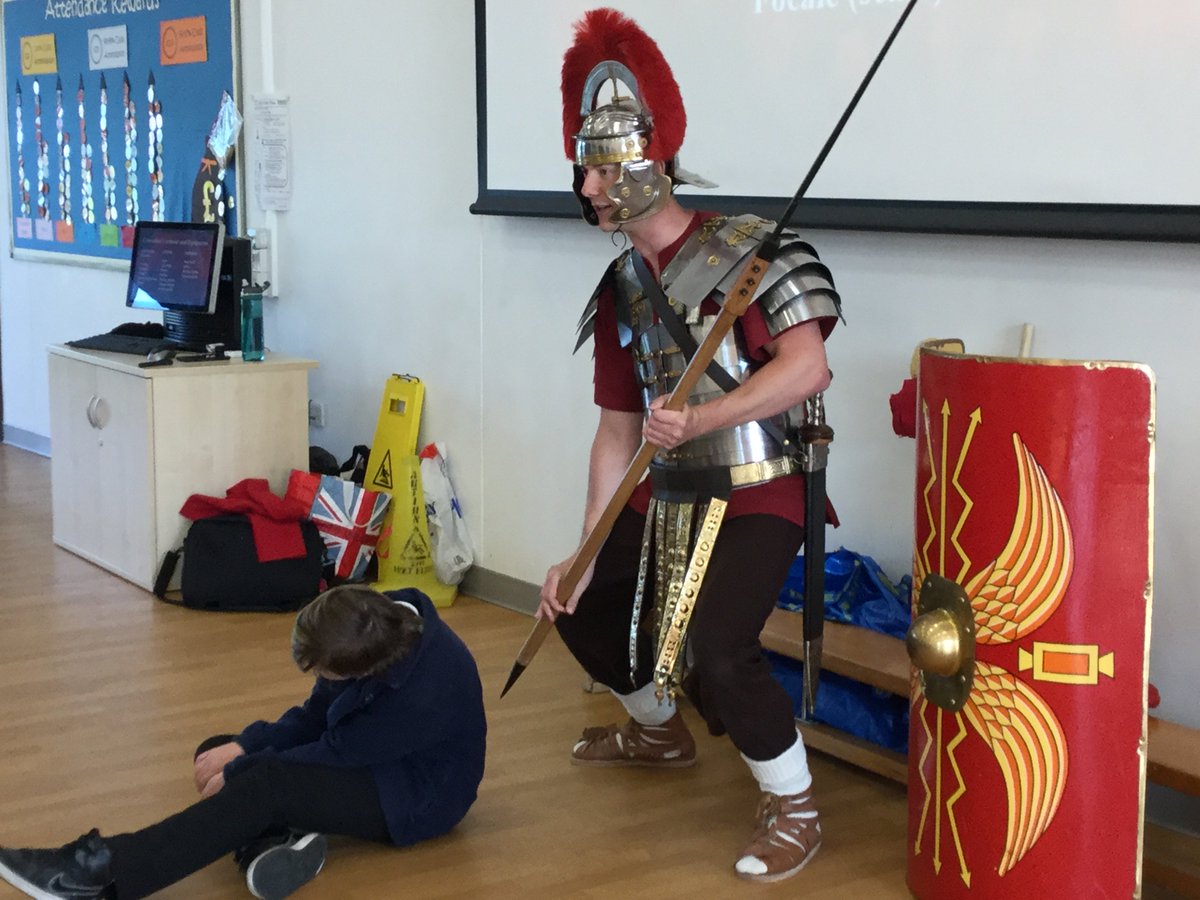 Our year 5 and 6 Roman Day is well underway!@HistoricWksps