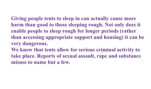 kimberleypike's tweet photo. Rough sleeping is a dangerous and isolating experience. Clearly people want to help- many have started giving out tents, like the ones seen on Outreach today. This is always a contentious issue, but please read the below and think about the possible effects that this may have... https://t.co/AeAEq8fLeF
