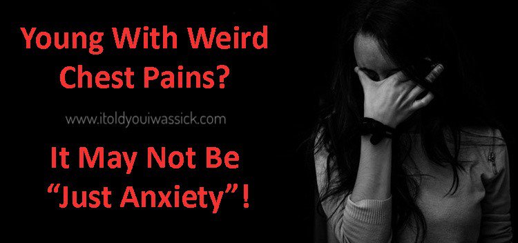Young With Weird Chest Pains? It May Not Be “Just Anxiety!” via @ityiws  : buff.ly/2HR78fH  #costochondritis #chestpain #sternumpain #pain #chronicpain #mysterysymptoms #strangesymptoms #spoonie