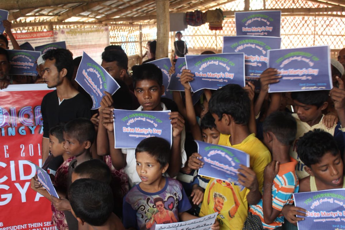 VORohingya's tweet photo. #Rohingya #Children participating At #3rdJune - #CommemorationDay at ongoing activities in #VOR's #Community and #Learning Center.
#WeRemember3rdJune
#3rdJune
@RohingyaVision @mdnoorna @crdirohingya @JamilaHanan @Aungaungsittwe @MaungAbdulKhan @waiwainu @AmbiaPerveen https://t.co/mZhGapIl9n