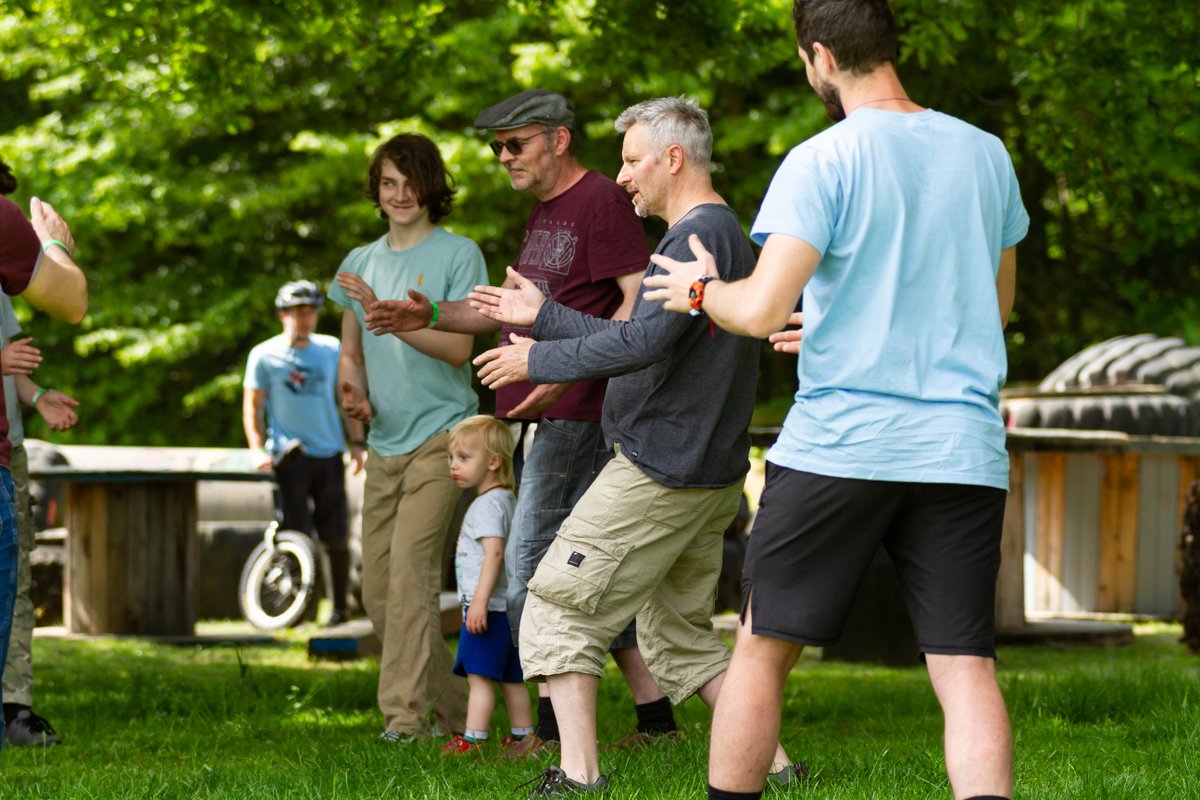 Are you bored of UK Trials Championships posts yet?
We started each day with a tai chi session lead by a professional instructor. 

#ukunicycling #unicyclelife #unicycles #unicycling #chelmsford #essex #taichi #monday