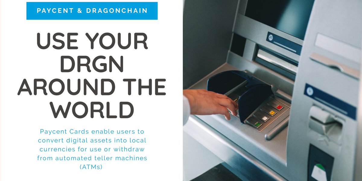 DrgnJohn's tweet photo. #Dragonchain has partnered with @PaycentGlobal soon use your $Drgn around the world.
#Paycent enable users to convert digital assets into local currencies.
#PaycentCard #PaycentApp #blockchain #BTC #DRGN https://t.co/MAYKgt99Jm