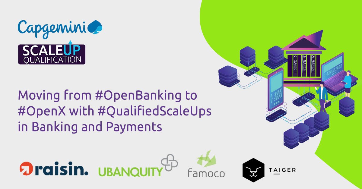 ghanem_elias's tweet photo. Meet #QualifiedScaleUps @famoco and @Raisin_EN at our booth #J101 June 4 - 12.30 pm & 3.30 pm while we present them with trophy for @Capgemini #ScaleUpQualification
#M2020EU #OpenX
@WFSULLIVAN3 @Isabelle__swe @TamazGeorgadze @davidjmaireles @CapgeminiInvent @Capgemini_Bnkg https://t.co/TlNs9Kpm1b