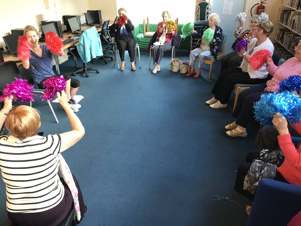 SoleSistersBG's tweet image. Lovely Monday Morning of light exercise in Cwm Library today! Lots of smiles and singing along 
Thank you @GameOnWales  @Aneurinleisure for supporting this community activity 
#MondayMotivation #exerciseforall