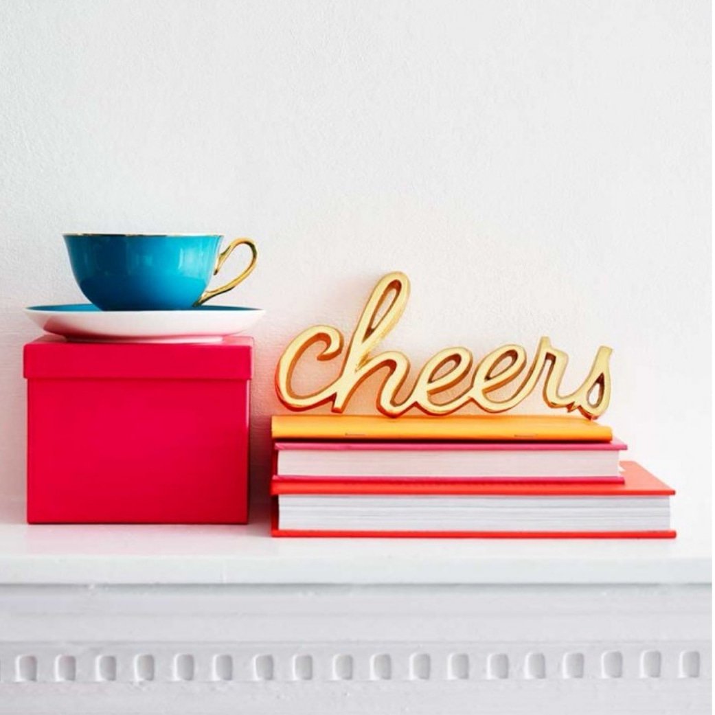 Make a statement with this stylish brass finished word decoration... available from our website or pop in to our shop on Kensington Gardens, Brighton!
#cheers #gold #brass #goldwords #wallwords #shelfart #shelfie #shelfstyling #brighton #brightonshopping #northlaine #shopsmall