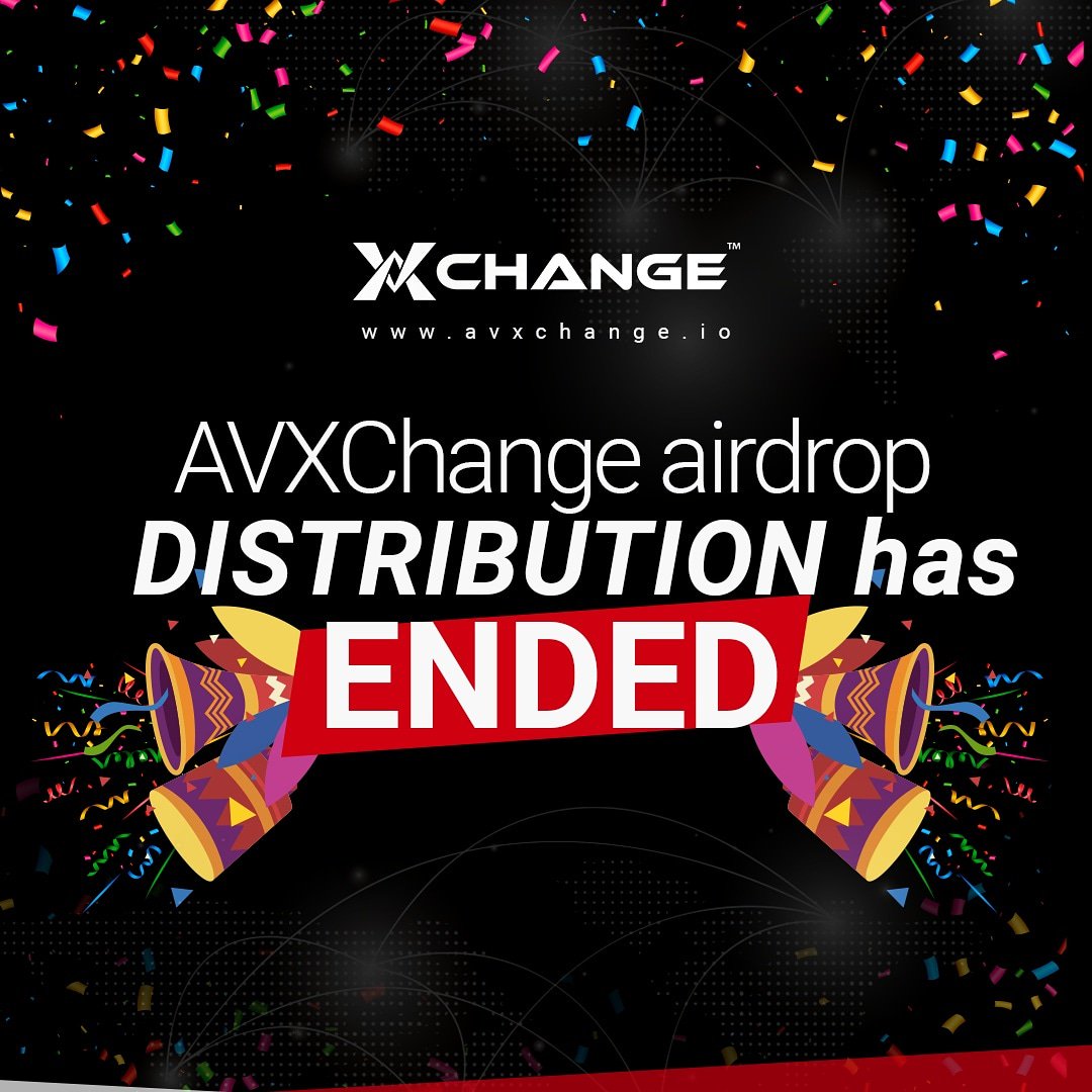 We are pleased to announce that #AVXChange airdrop distribution has ended!

We want to express our sincere gratitude to the AVX community for their continued attention and support toward our project.

#AVXTokens #airdrop

Click here for more info: avxchange.io/we-are-pleased…