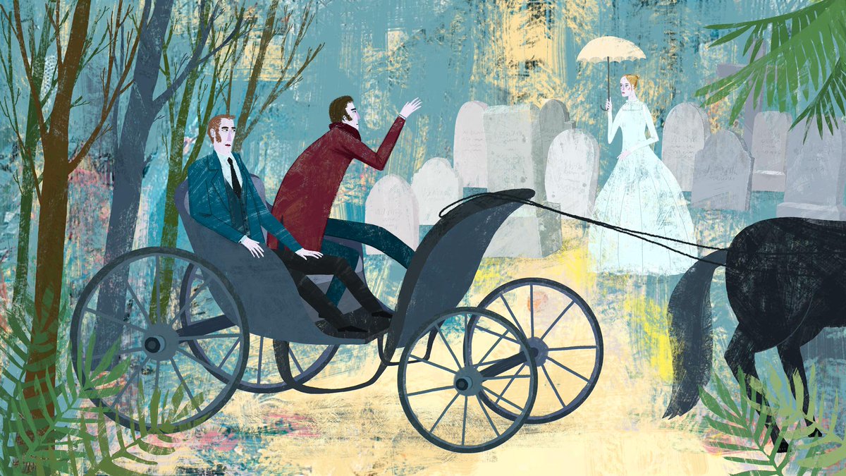 denisalenti's tweet photo. Because I could not stop for Death ☺️ new #illustration #Victorian #EmilyDickinson https://t.co/RjH3fIAvWz