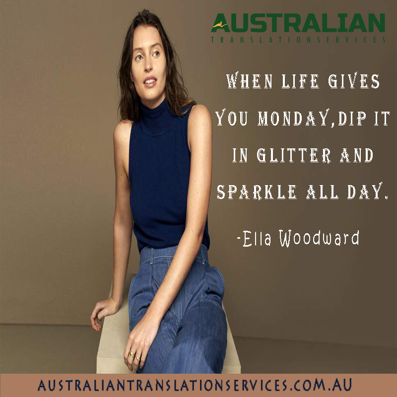 ThisIs_ATS's tweet photo. Twitter- Make Monday interesting and try to sparkle with glittery colours!
#mondaymotivation #motivationalquotes #motivation #quotes #inspirational #EllaWoodward #birthcertificatetranslationaustralia #immigrationtranslation #professionaltranslationservices https://t.co/UOakn3G9Lm