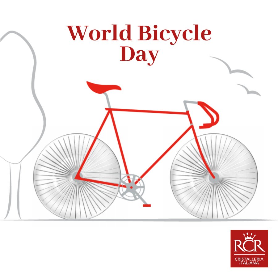 At least for today, let's leave the car in the garage and take the #bike. 
#rcr #luxion #cristalloecologico #ecocrystalglass #ilovercr #WorldBicycleDay #bicicletta #giornatamondialedellabicicletta