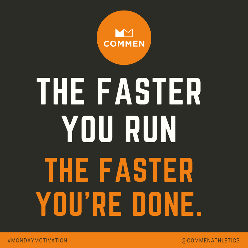 Commenathletics's tweet photo. #MondayMotivation: The faster you run, the faster you’re done.

#mm #elevenseshour #runfast #runfaster https://t.co/qaSdmNsQ0v