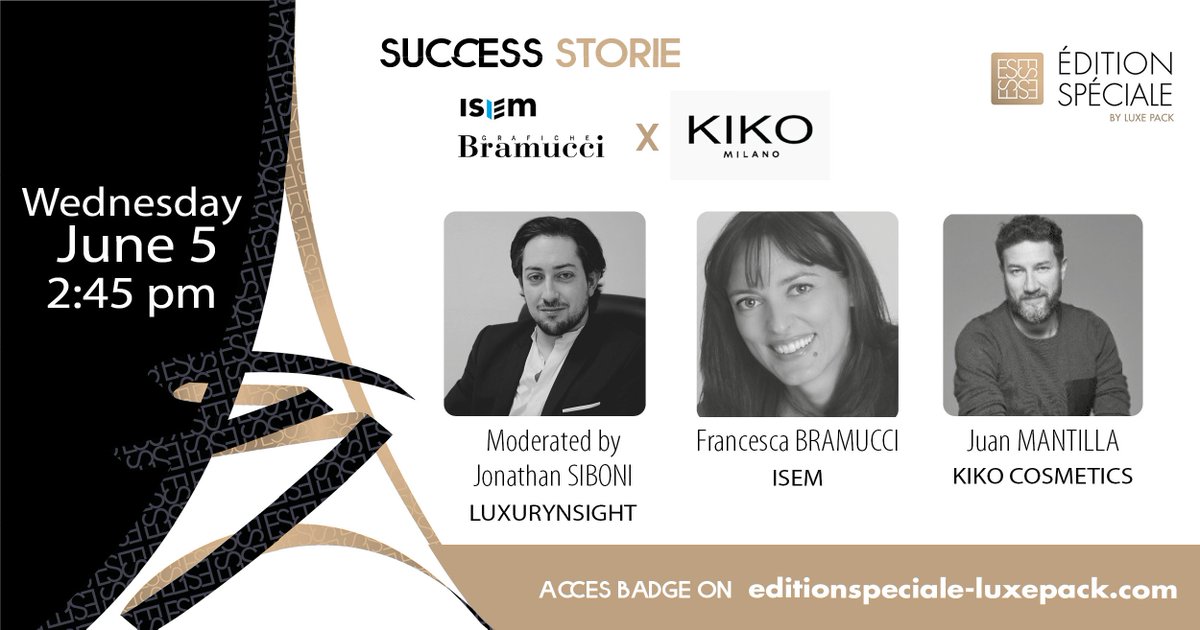 Luxurynsight's tweet photo. Jonathan Siboni discusses 'Sustainable Packaging Solutions' with different brands to find out their success stories and innovative ideas at Edition Spéciale by @LUXEPACK_SHOW

Join us there on 5th June, @CarreauDuTemple!

#Luxury #Packaging #Sustainable #ESbyLuxePack https://t.co/GMN7ac9t91