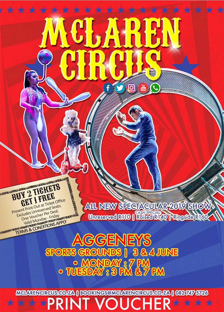 mclarenscircus's tweet photo. Don't miss one of 3 #McLarenCircus Amazing Shows in #Aggeneys today & tomorrow #Blyvoortsig #Bloemhoek #Houmoed #KhaiMa #Namibia #Namies #Pofadder #Springbok #Boesmanland #NoordKaap #NorthernCape Coming soon to #Kakamas #Upington #Kathu & Kuruman Visit @mclarenscircus No1 ๐ช๐๐คก https://t.co/hnTdhTRmNA