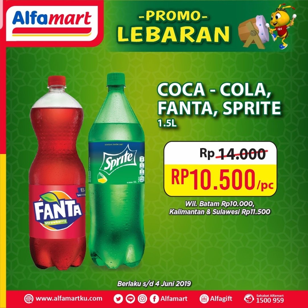 Promo Alfamart Beli Coca Cola Fanta Sprite Botol L Hemat Rp, 47 OFF