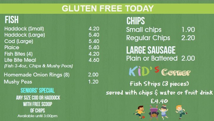 GLUTEN FREE DAY! 

We have our gluten free menu on today! 

Please RT 

#glutenfree