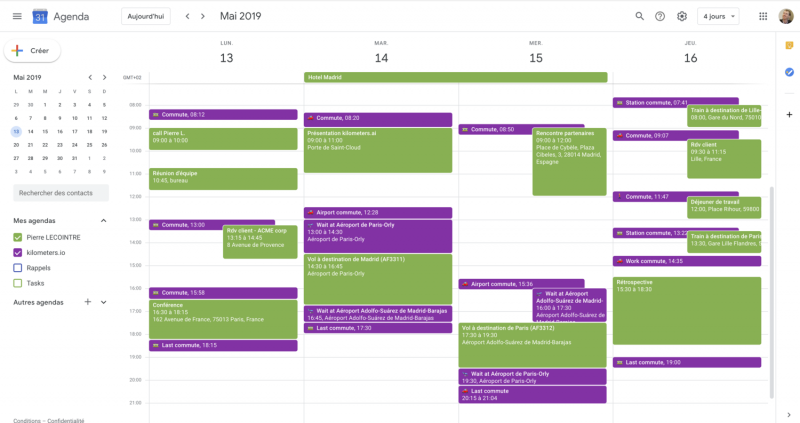 La startup 🇫🇷 #Kilometers propose une app gratuite pour gérer ses déplacements pro. L’appli est synchronisée avec l’agenda (#Google only) et le mail (tjs Google) des utilisateurs, pour analyser les trajets nécessaires et les intégrer dans l'agenda ow.ly/JeBt101AKmg