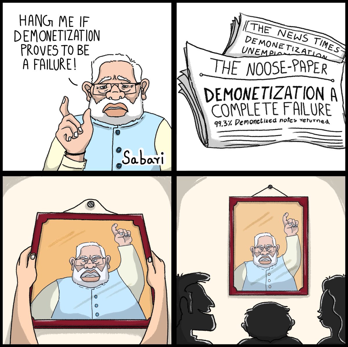 sabarivenu's tweet photo. Made a comic for our selective memories and limited attention spans...

#demonetisation #ModiAaGaya #Demonetization #Notebandi #ModiSarkar2 https://t.co/nls4HcKgyT