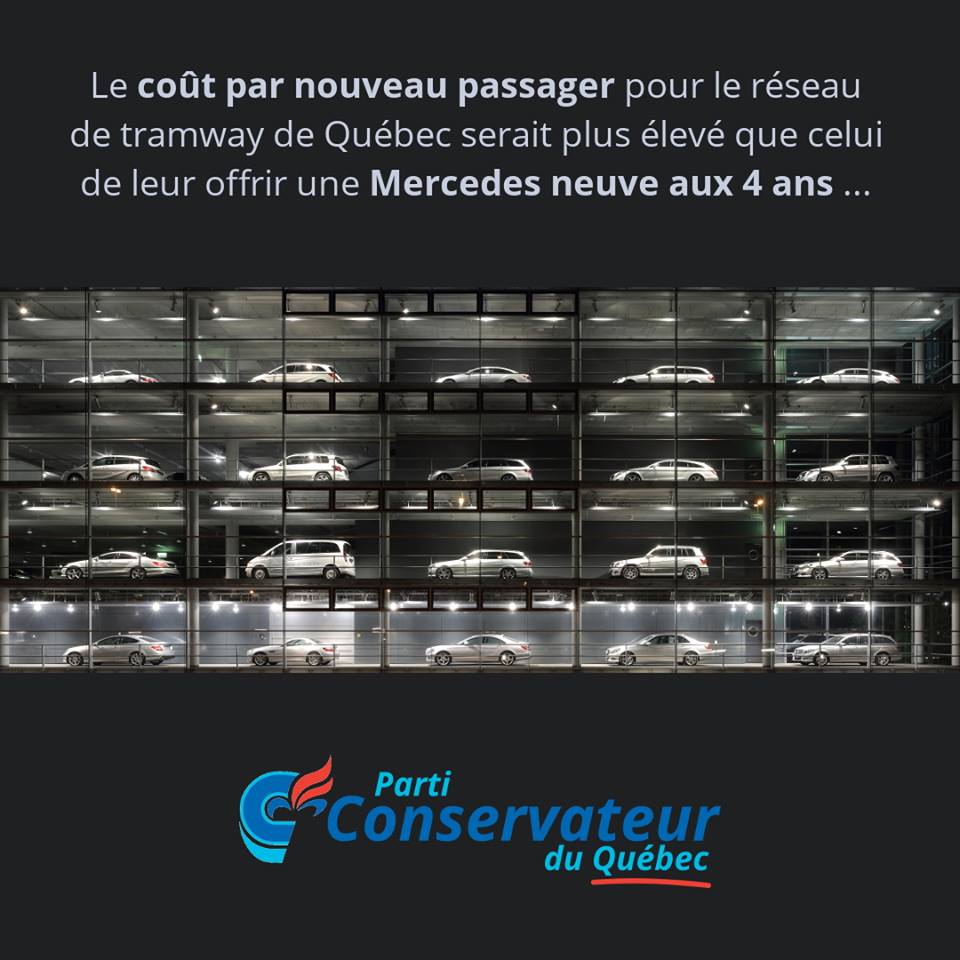 DoraQetesh's tweet photo. Le coût par nouveau passager pour le réseau de tramway de Québec serait plus élevé que celui de leur offrir une Mercedes neuve aux 4 ans ...
#PCQuebec #polmtl #Quebec https://t.co/xfnRLLSFp6