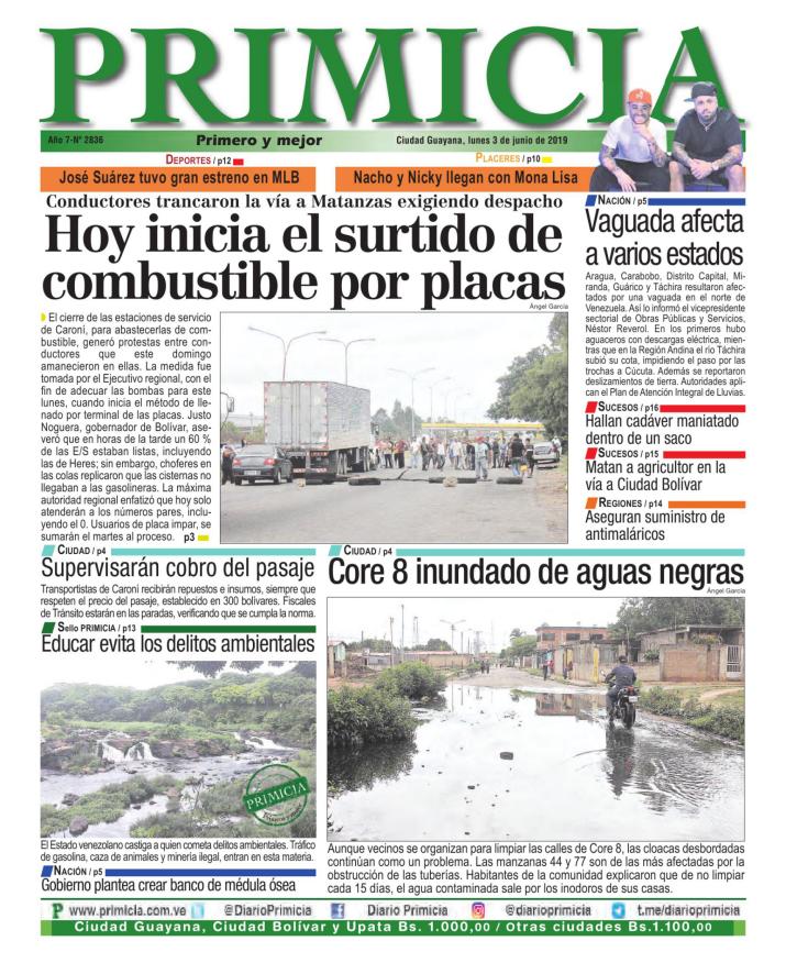 primerapagina's tweet photo. #3Jun2019
#PrensaRegional
#PrimeraPagina https://t.co/OIrC1hxSBF