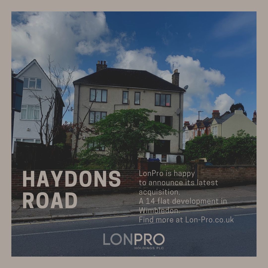 LonproUK's tweet photo. LONPRO LATEST: We Are Pleased To Announce Our Latest Acquisition In Haydons Road SW19 Consisting of 14 Units to be delivered by June 2020

Special Thanks to: @OctaneCapital PIA Financial Group @smablaw @GMLArchitects  

Further updates to follow.

#london #property #development https://t.co/4LWWlF5HT3
