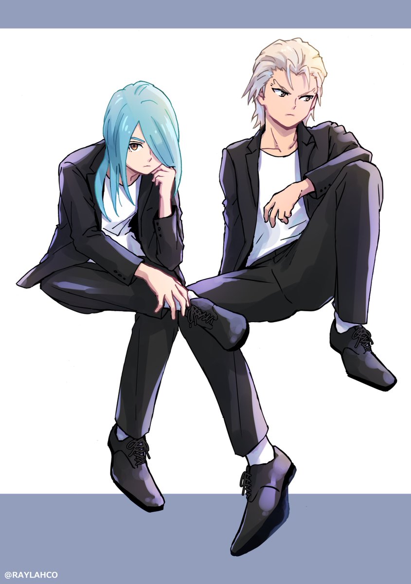 ট ইট র れいらぁ スーツ姿です 着崩して欲しいです 個人的趣味で豪炎寺さん髪オールバックしました