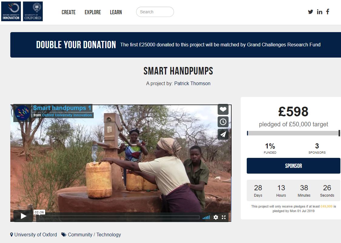 WE ARE LIVE!! Please help reach our goal of £50,000 so we can reach our aim of never having a pump out of action. Be one of the first to donate today and unlock our matchfunding from <a href="/Oxford_GCRF/">Global Challenges_Oxford</a>!

Please give here: oxreach.hubbub.net/p/Smartpumps/