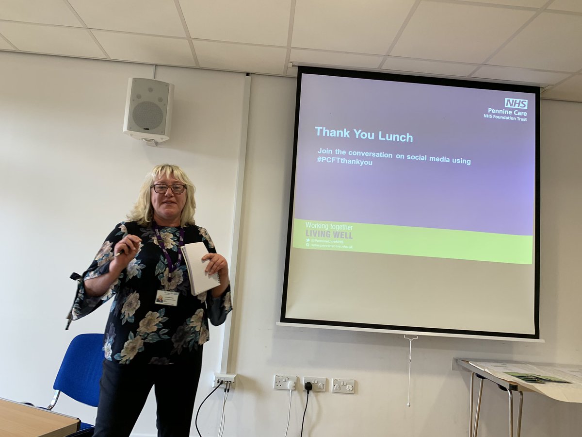 clareparkernhs's tweet photo. Great start to the #PCFTthankyou lunch for our amazing volunteers - opening the Thank you lunch is @l_whitehead19 https://t.co/dsNVvRATun