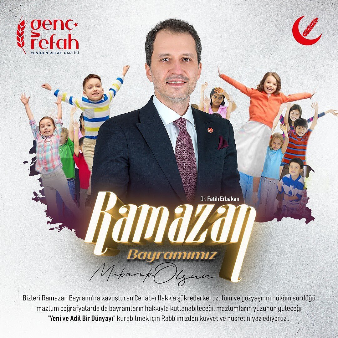 Ramazan Bayramımız Mübarek Olsun.
<a href="/erbakanfatih/">Dr. Fatih Erbakan</a>
.
.
#yenidenrefahpartisi
#necmettinerbakan
#fatiherbakan
#MilliGörüş
#gencrefah
#gencrefahistanbul