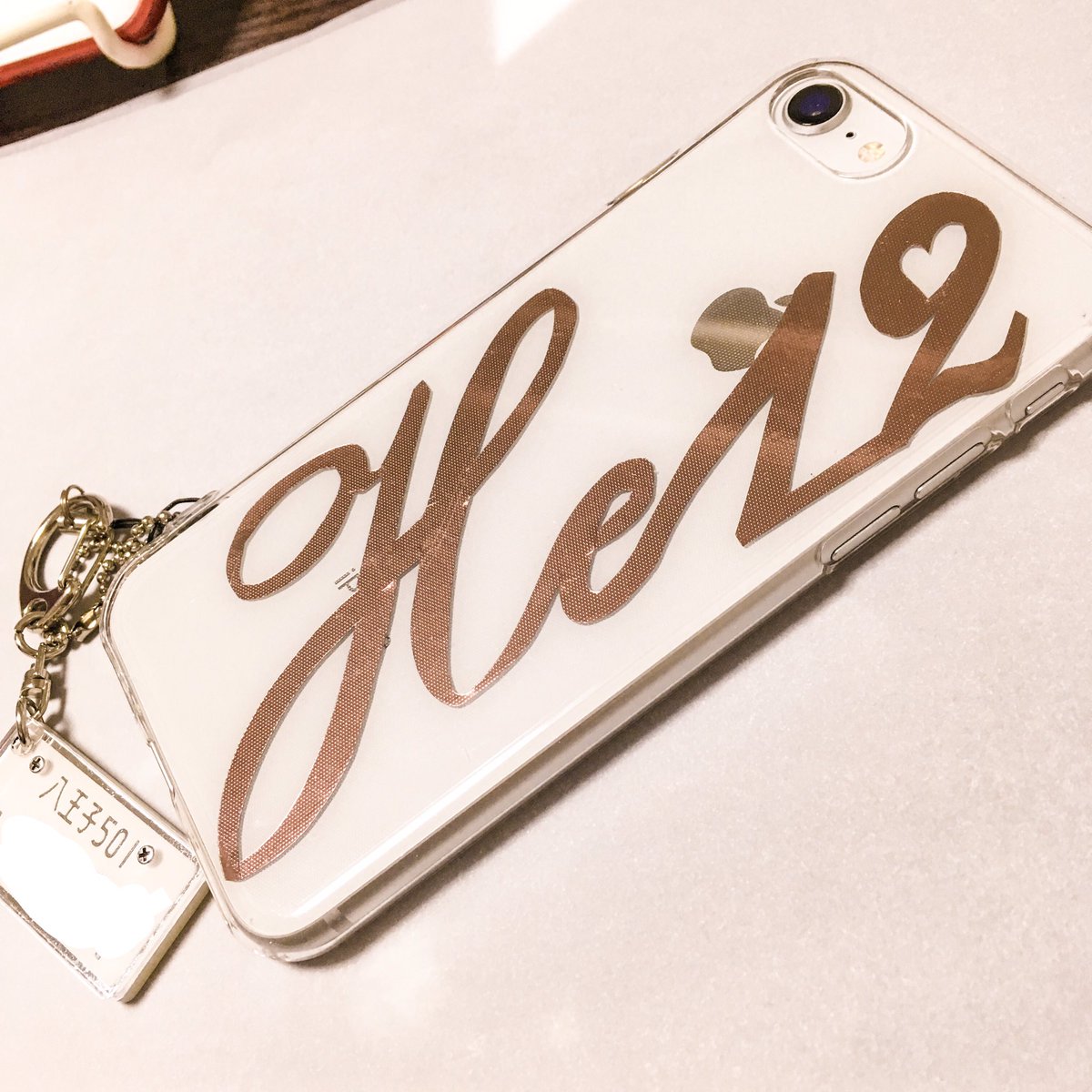 Yupo ピンクゴールドロゴiphoneケース 文字入れオリジナル Yupo ピンクゴールドロゴiphoneケース 文字入れオリジナル
