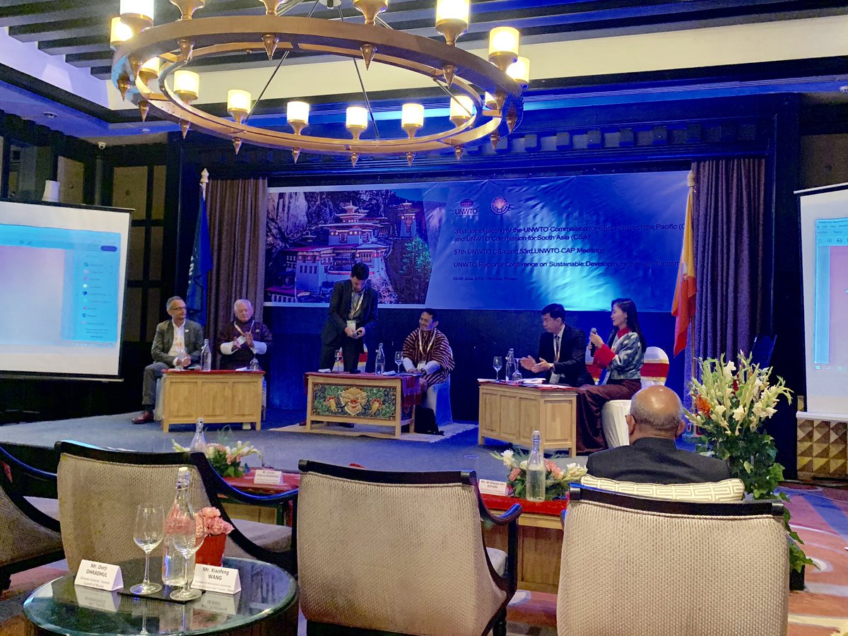 Gross national happiness through tourism- panel discussion at the UN WTO regional conference in Thimphu Bhutan