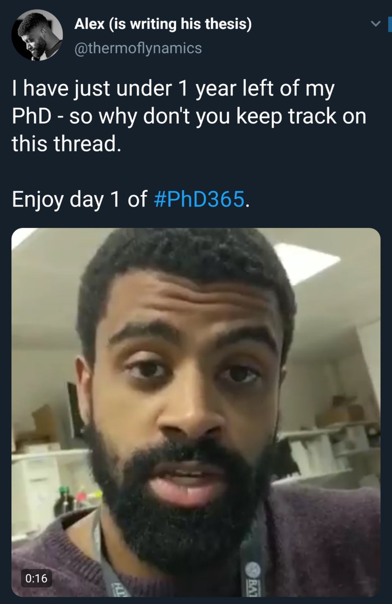 Not gonna lie, I haven't been updating much cos everytime I do, I have to see this "stuck in a room filled with solvents so he has an ashy epidermis" dickhead.  #PhD365