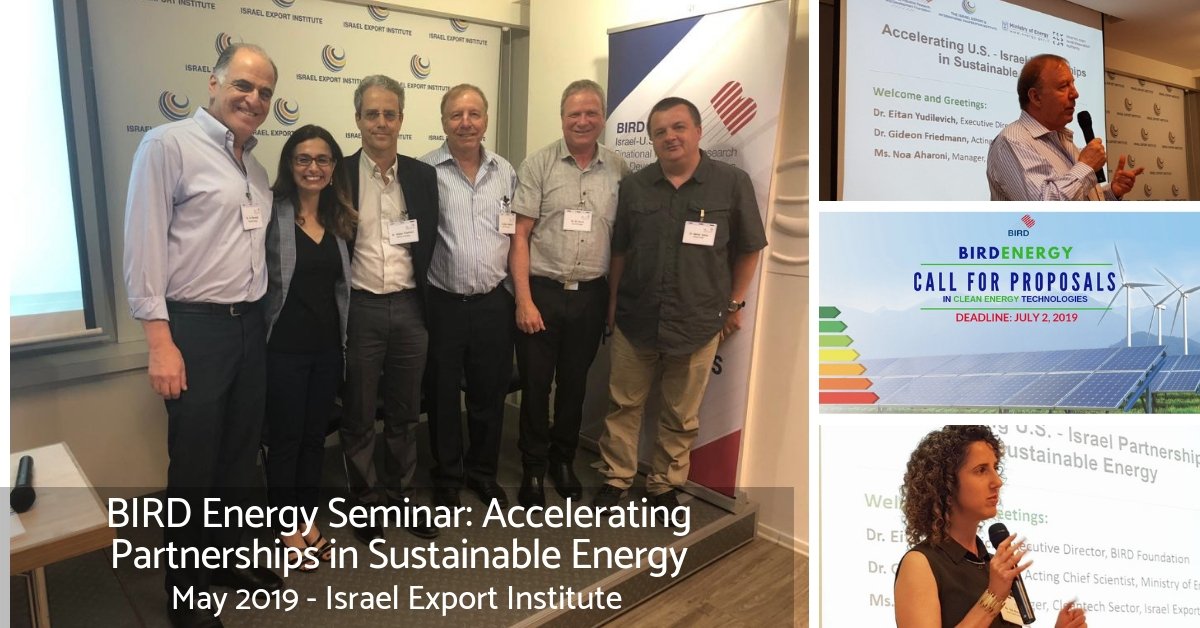#BIRDEnergy call for proposals is underway with a deadline of July 2, 2019! Discussed support for #cleanenergy tech at BIRD workshop <a href="/IsraelExport/">Israel Export</a> Inst. Still time to apply for up to $1M in funding in #renewableenergy, #energyefficiency &amp;  #naturalgas. 
birdf.com