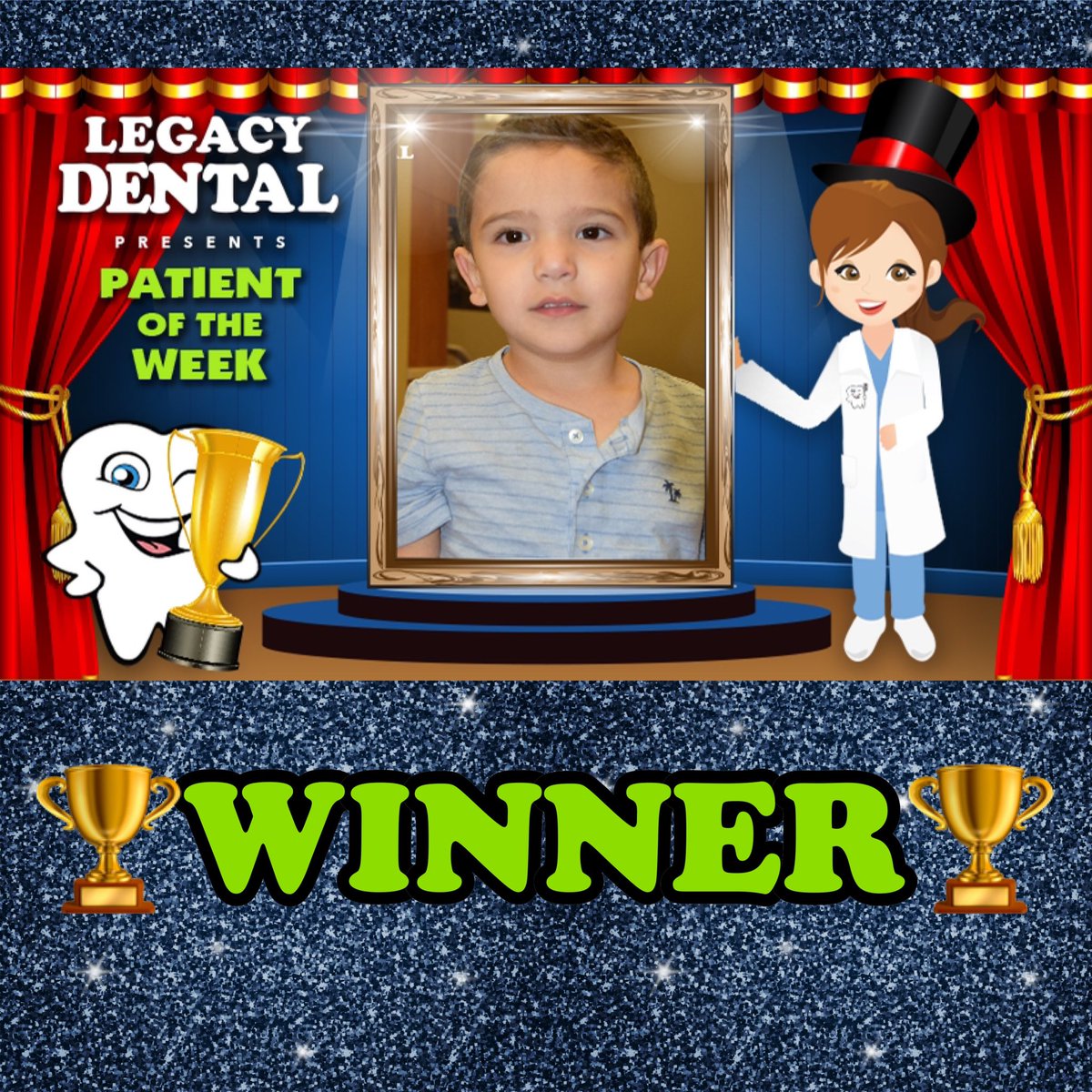 Hello June! With a new month, we also have a new Patient of the Week WINNER!!! This handsome kiddo saw his photo receive roughly 175 LIKES last week to WIN!🦷🏆🥇💪#patientoftheweek #potw #winner #winning #whataperformance #facebook #contest #brownsville #brownsvilledentist