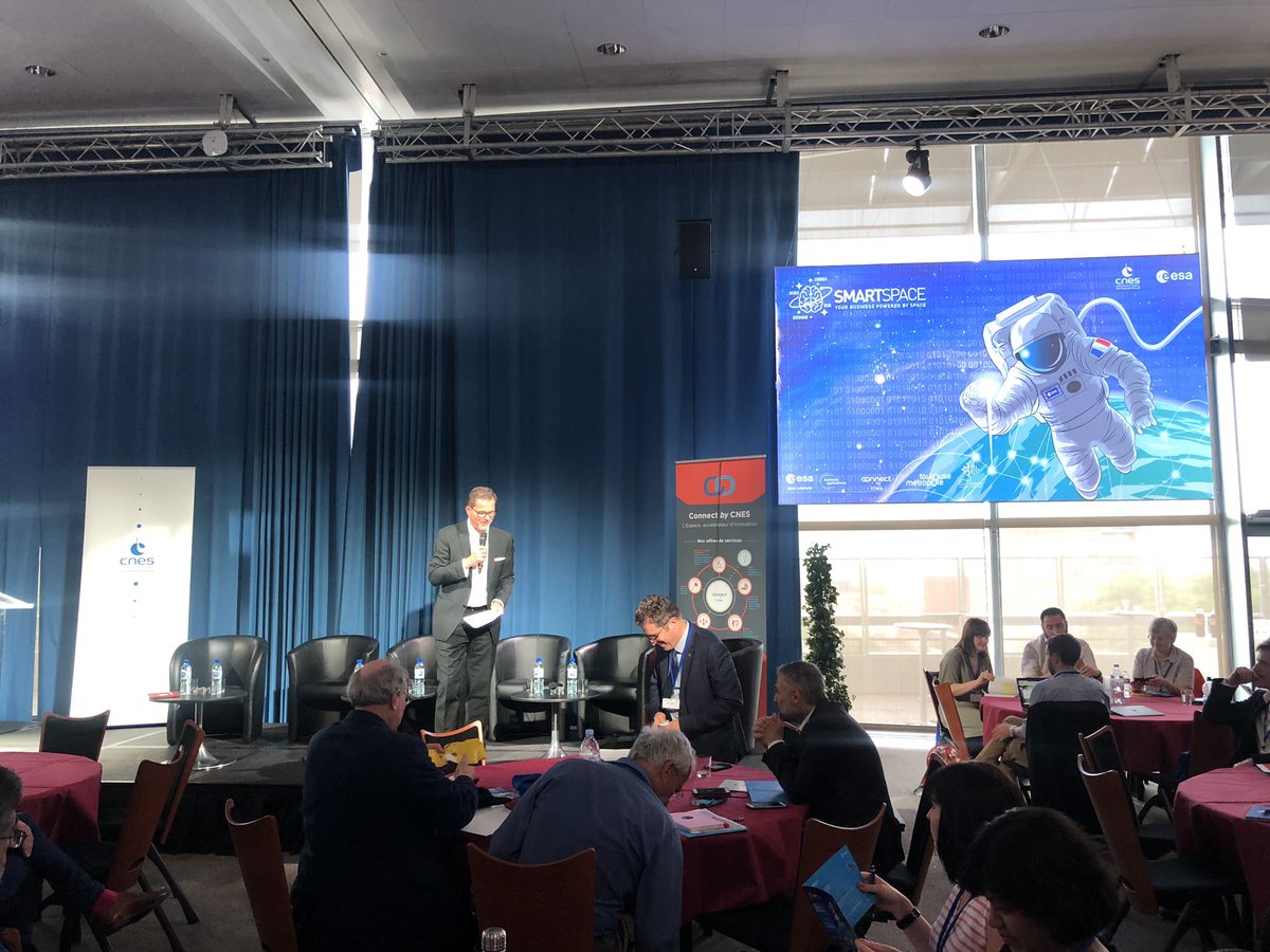 . <a href="/franksalzgeber/">Frank M Salzgeber,</a>  kicking off #SmartSpace2019 <a href="/ESAbusinessapps/">BusinessApplications (Now ESA Space Solutions)</a>  Annual Event in Toulouse! 🚀