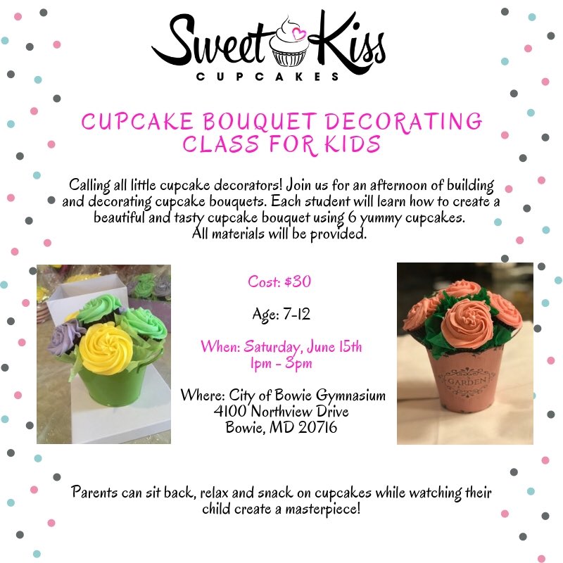 SweetKissCC's tweet photo. This class is going to be so much fun! I only have a few slots left so grab your kid’s ticket today! Please join us for this tasty class!! #cupcakes #kids #kidsclasses #cupcakeclass #dmvclasses #cupcakebouquet #cupcakebouquetclass #eventbrite #dmv
https://t.co/2w6n3cLFsE https://t.co/CzFVnMsLQ4