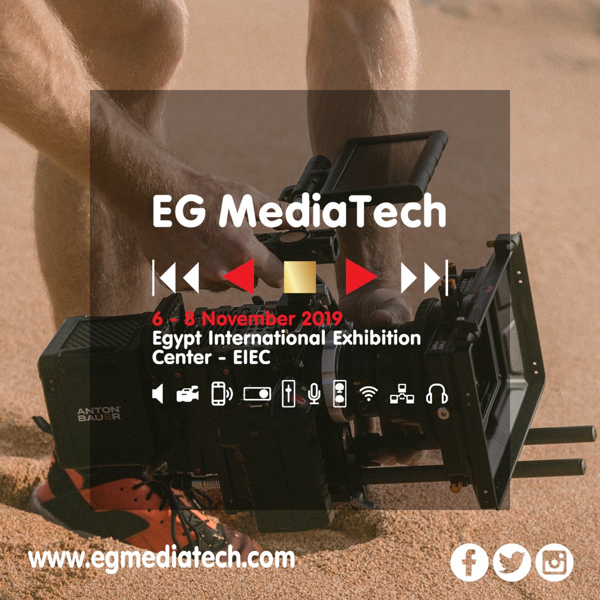 MediatechEg's tweet photo. The latest video production technologies and filming equipment can be found at EG MediaTech, 6th to the 8th of November 2019, Egypt International Exhibition Center
Visit our website for more information
https://t.co/bQXfA6HCj6 
#egmediatech #egmediatech2019 #video #filming #Egypt https://t.co/m1IUN8ysFn