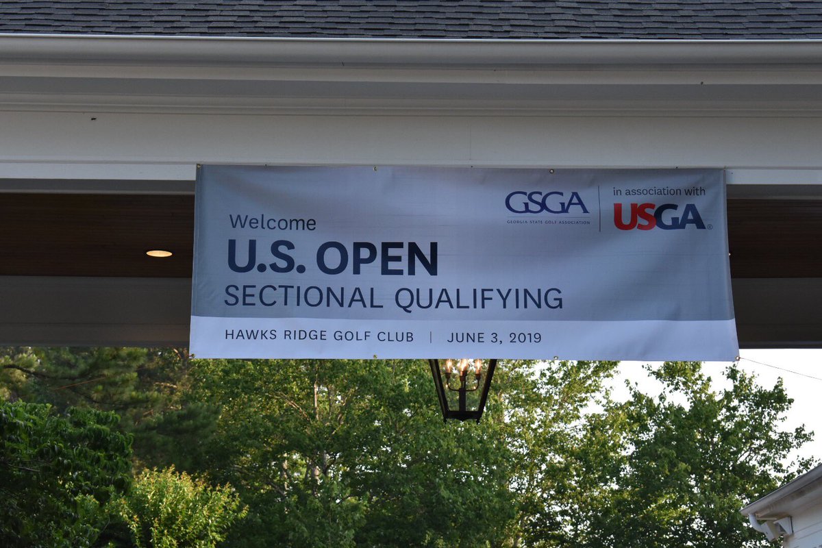 GSGA's tweet photo. The #RoadToPebbleBeach is underway at Hawks Ridge Golf Club!

67 players.
4 🎟 to the 2019 #USOpen 

Go time. @USGA @usopengolf https://t.co/XjGpB3ehqx