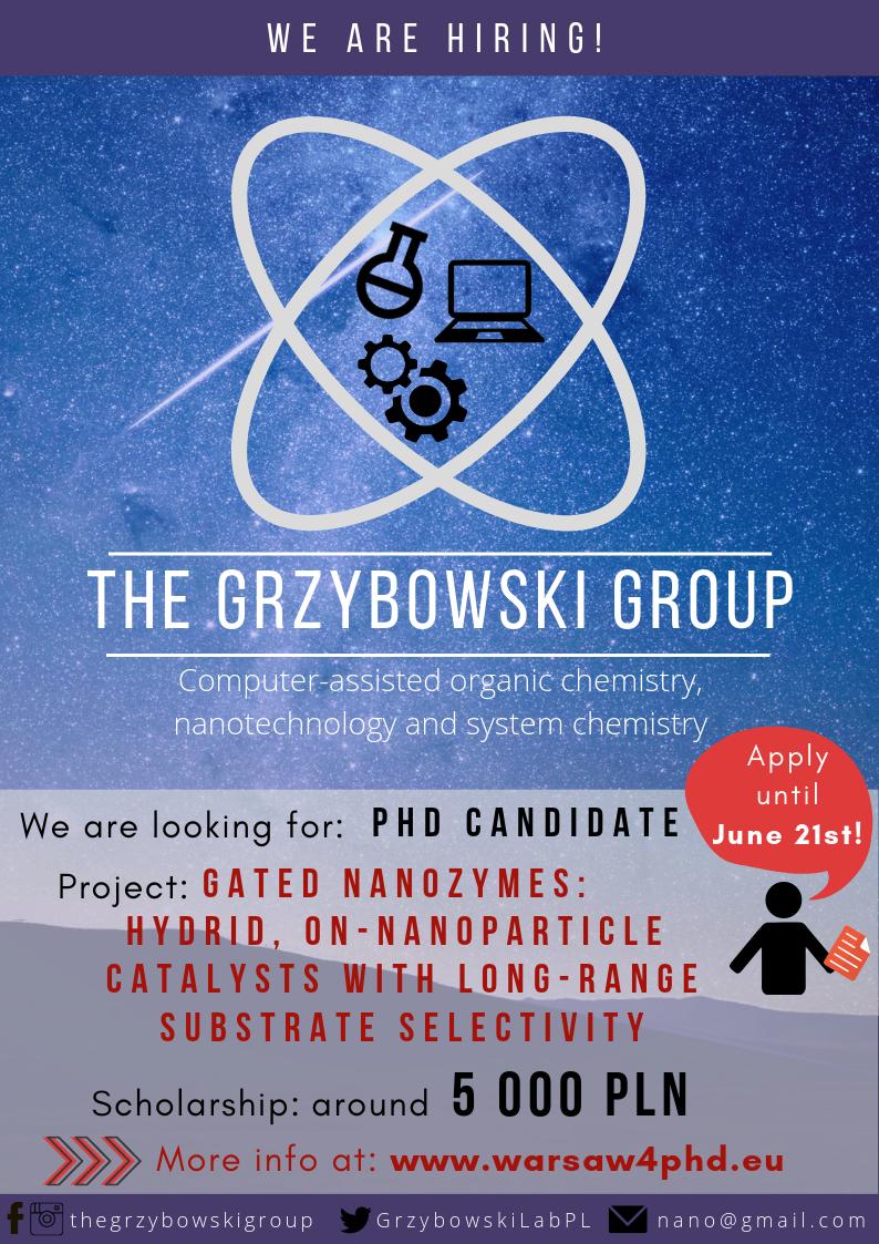 The Grzybowski Group On Twitter We Are Hiring If You Are Interested In Joining Our Team As A Phd Student Feel Free To Contact Us Recruitment Starts Tomorrow And Ends