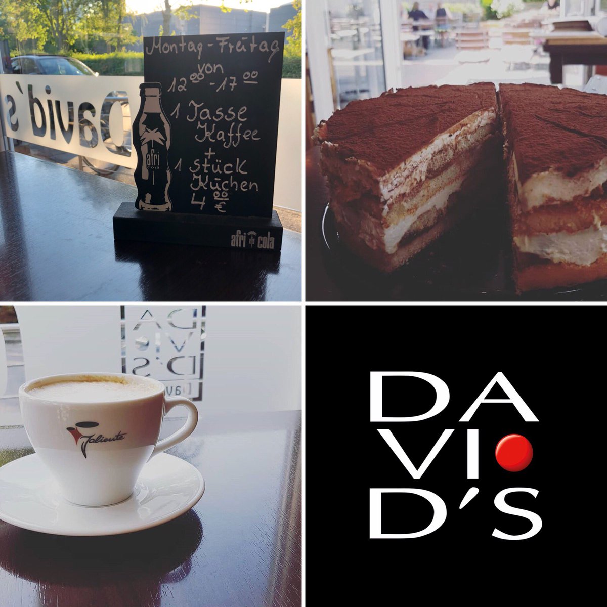 davidsdortmund's tweet photo. Zeit für etwas Süßes? ... Kommt vorbei ins David‘s

☕️ Unser tägliches Angebot 🍰
Montag - Freitag von 12 - 17Uhr 
1 Tasse Kaffee &amp; 1 Stück Kuchen ... €4,00

#davidsdortmund #restaurant #cafe #bar #gastronomie #dortmund #kuchen #kaffee https://t.co/kVVDqhOdfu