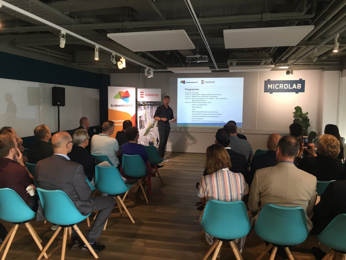 Vinden en verbinden staat vandaag centraal tijdens de bijeenkomst ‘Starten in Eindhoven’ ism <a href="/gem_Eindhoven/">gemeente Eindhoven</a> <a href="/ondernemen040/">Ondernemend Eindhoven</a> bij <a href="/MicrolabEHV/">Microlab Eindhoven</a>