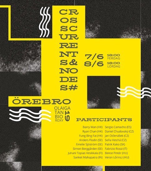 Crosscurrents &amp; Nodes - musik på Roxy i helgen! 
Fredag 7 juni kl. 18:00
Lördag 8 juni kl. 18:00

Fri entré!

Crosscurrents &amp; Nodes arrangeras av Föreningen Musikspektra T och NBV. Läs mer på facebookevenemanget: ”Crosscurrents and Nodes”. Varmt välkomna!