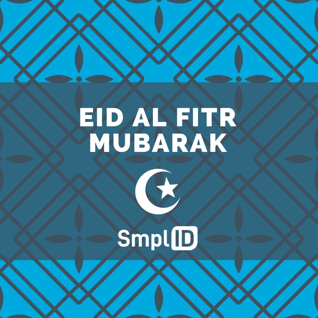 Smpl ID wishes you all a blessed Eid-Al-Fitr.
!نتمنى لكم عيد فطر سعيد و كل عام وأنتم بخير

 #EidAlFitr #EidMubarak #SmplID