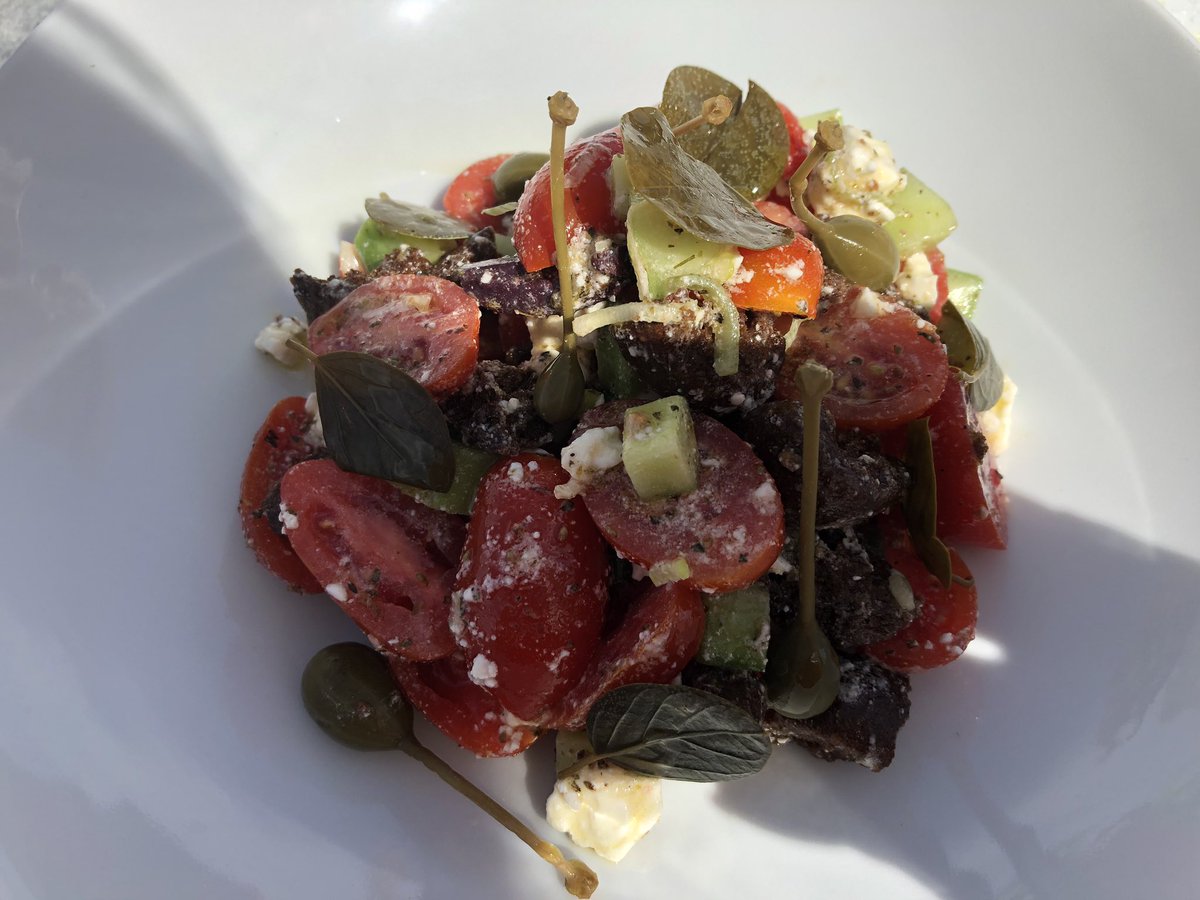 SWerran's tweet image. Fabulous lunch with a view in Pyrgos Village #Santorini #santorinisalad #santoriniwine