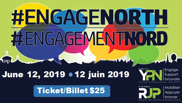 #EngageNorth is coming! #SudburyTC are you ready for the networking, connections and professional development opportunity coming your way? Get your ticket today!!