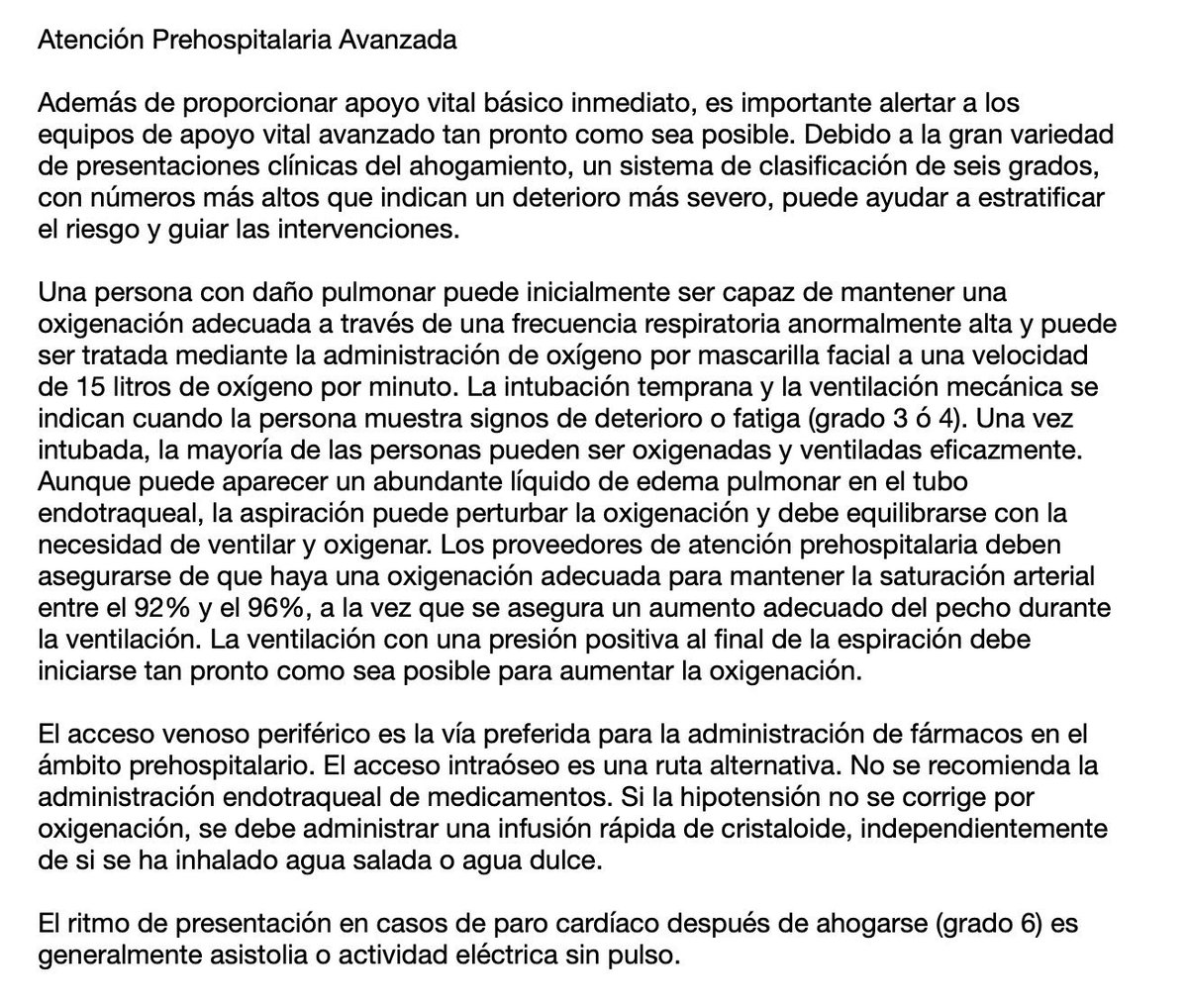 DiarioTES's tweet photo. La atención al ahogado variará en función del grado de ahogamiento que presente. 

Teniendo presente que ante #PCR en el ahogado, el algoritmo son: 5 ventilaciones de rescate seguidas de ciclos 30:2 https://t.co/j5itenH02s
