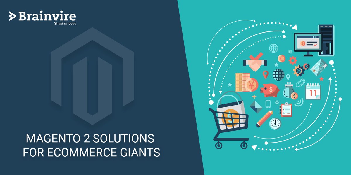 Brainvire's tweet image. Magento 2.0 eCommerce is 50% faster than the previous version. Click here to kickstart the migration process - bit.ly/2Z7BPCW #magento2 #magentodevelopment #magento2migration #ecommerce #retail