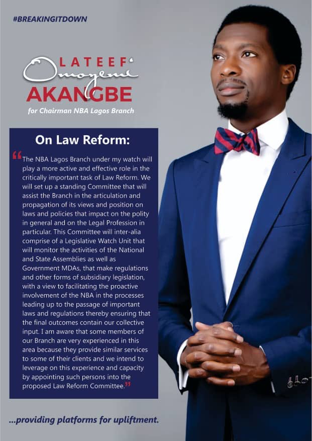 My plans on Law Reform.