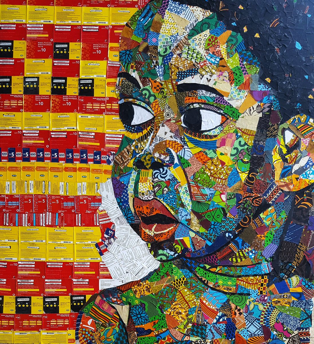 Kinglead1's tweet photo. Art beyond limit 
#Art #waste #textiles #artist #mtngh #recycle https://t.co/fr8BjkMVLI