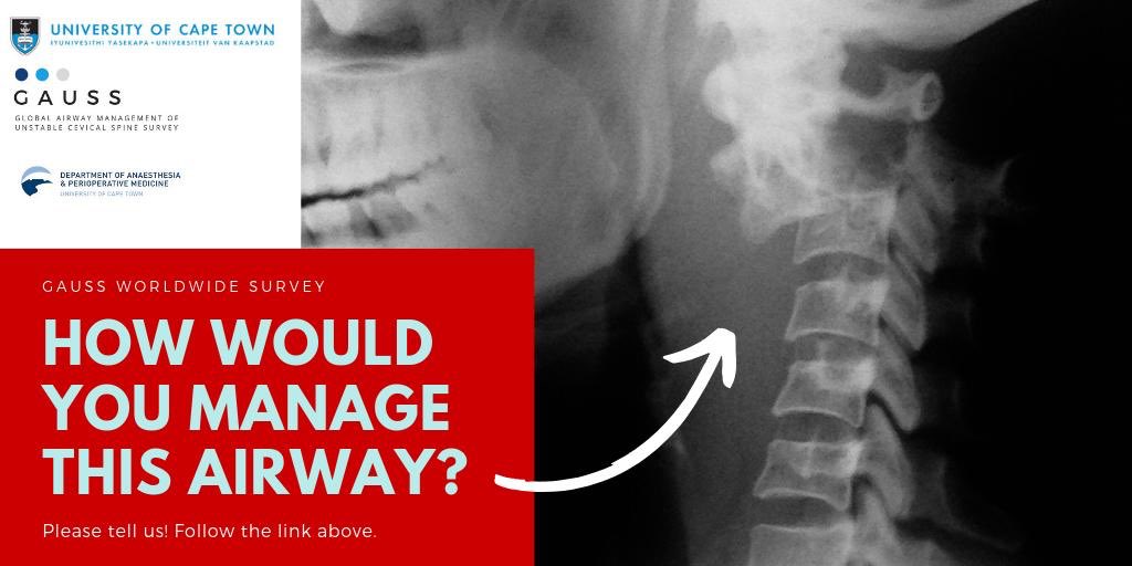 Hey #EA19 participants: Please contribute to our research by completing this quick survey of two hypothetical #airway #trauma cases. We want global opinions! is.gd/GAUSS